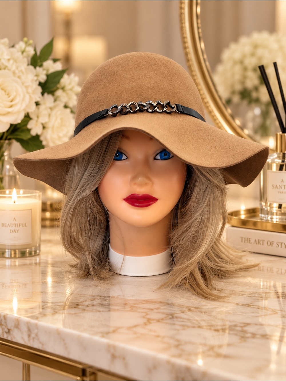 C.C Mushroom Brown Statement Fedora Hat